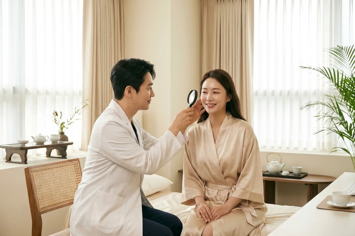 상담실에서의 피부 진단