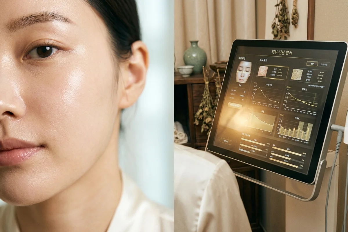 피부 결 진단 장면